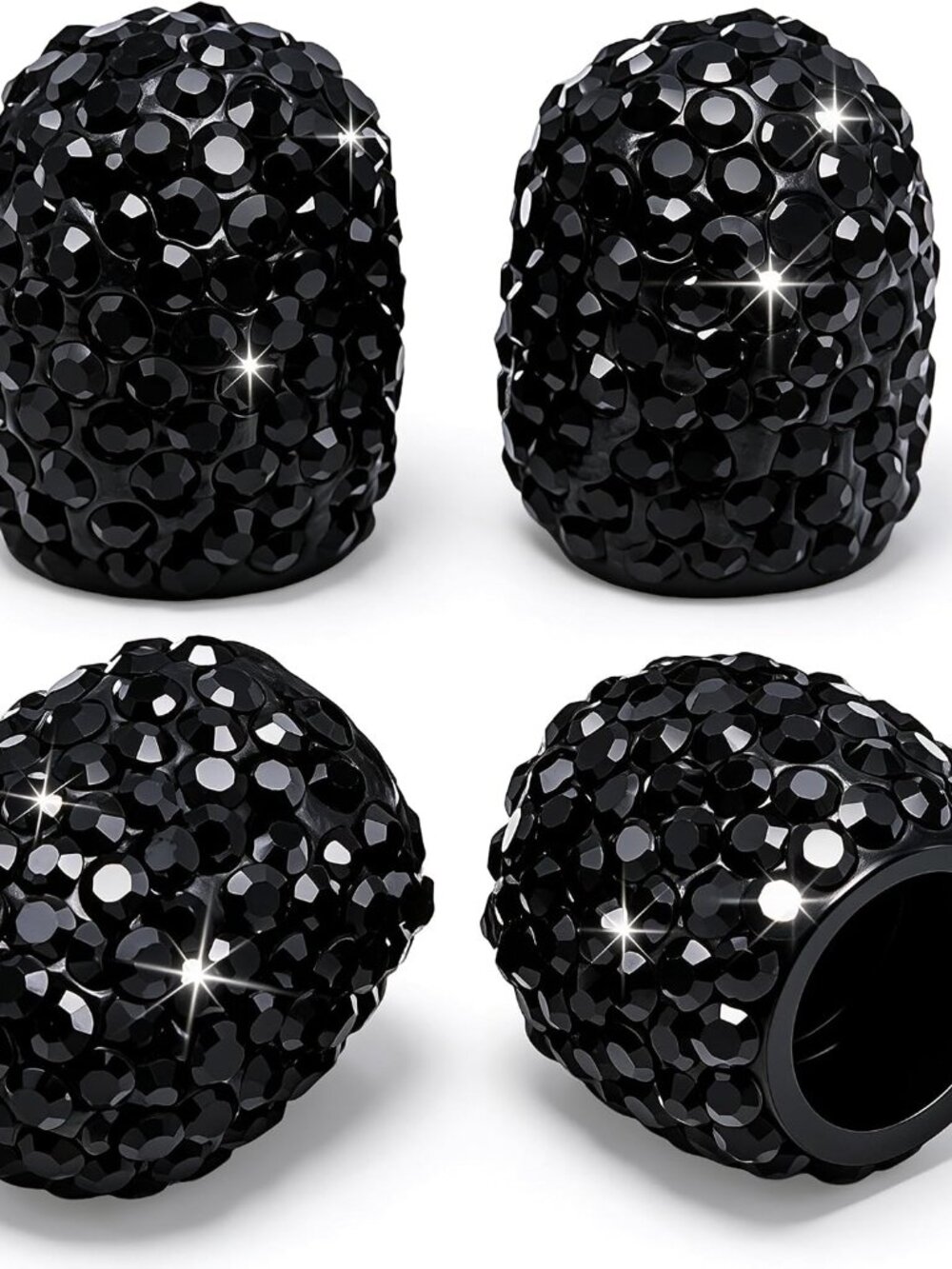 4PCS Bling Crystal Diamond Tire Stem Valve Caps, Dustproof Car Wheel Tire Valve